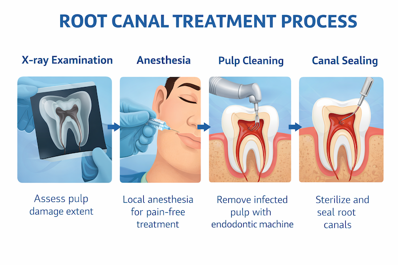 Root canal treatment process